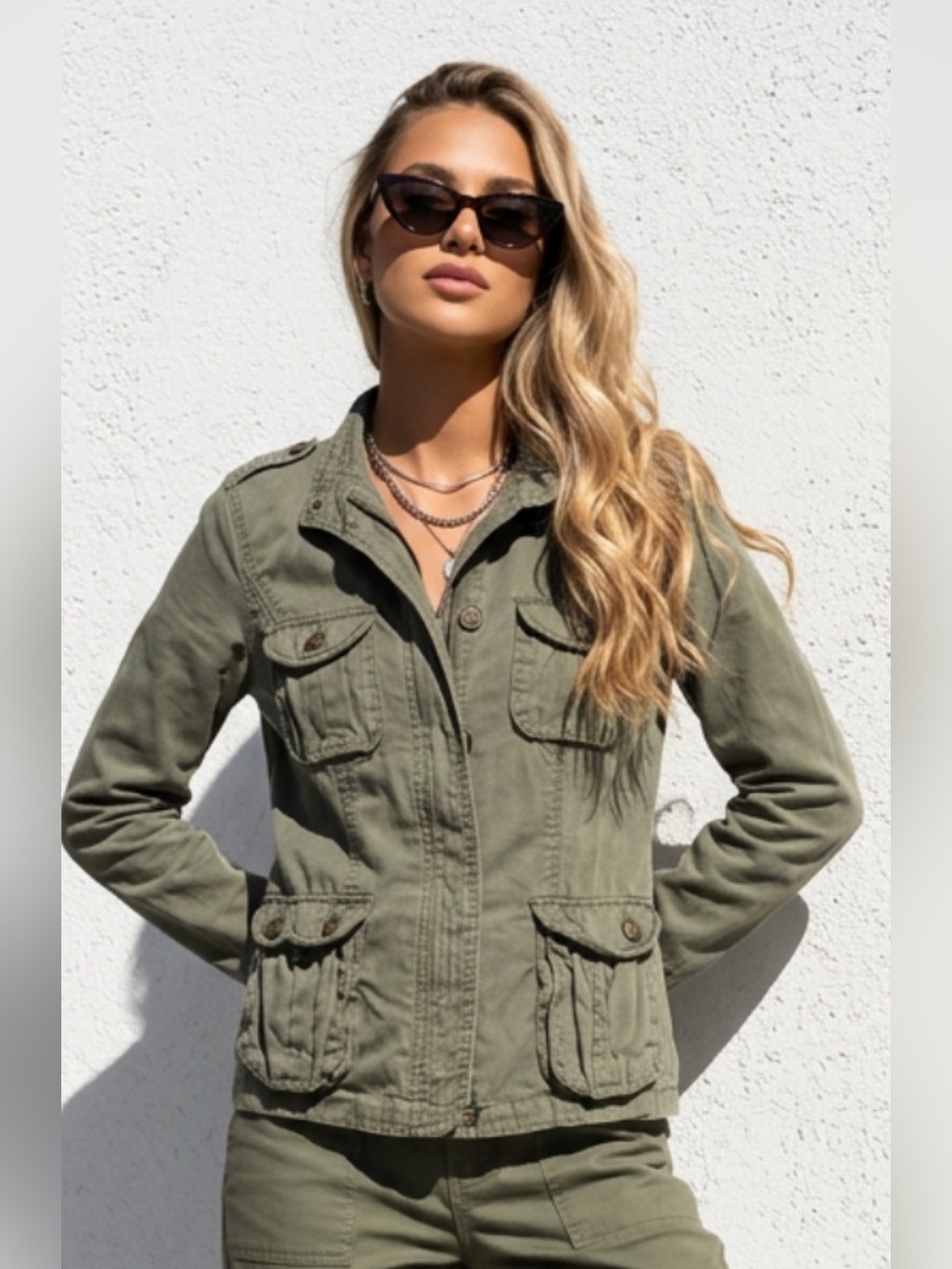 Old Navy Olive Utility Field Jacket - Women's